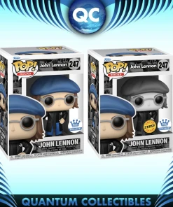 Quantum Collectibles Funko Pop! Vinyls Funko Pop! Rocks John Lennon In Pea Coat Funko Shop Exclusive Preorder (Chase And Common Bundle)