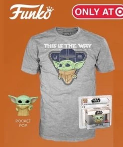 Quantum Collectibles Funko Pop! The Mandalorian Grogu Baby Yoda Junior Tee With Pocket Pop Preorder