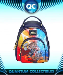 Quantum Collectibles Loungefly Thor Love And Thunder Chibi Mighty Thor And Thor Mini Backpack Preorder