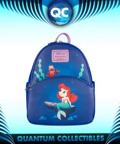 Quantum Collectibles Loungefly The Little Mermaid Ariel And Sebastian Mini Backpack Preorder