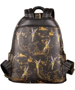 Quantum Collectibles Loungefly Tinkerbell Black And Gold AOP Mini Backpack Preorder