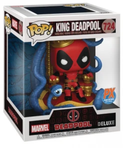 Quantum Collectibles Funko Pop! Vinyls Funko Pop! Marvel King Deadpool On Throne Deluxe PX Previews Exclusives PreOrder