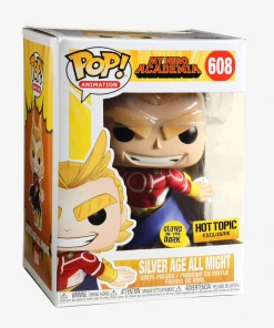 Quantum Collectibles Funko POP! And Tee: My Hero Academia Silver Age All-Might GITD Pop Vinyl T-Shirt Hot Topic Exclusive Funko Pop! Vinyls