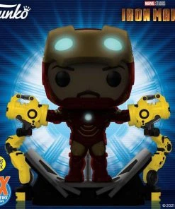 Quantum Collectibles Funko Pop! Vinyls Funko Pop! Iron Man 2 Iron Man MK IV With Gantry Glow-in-the-Dark 6-Inch Deluxe Pop! - Previews Exclusive