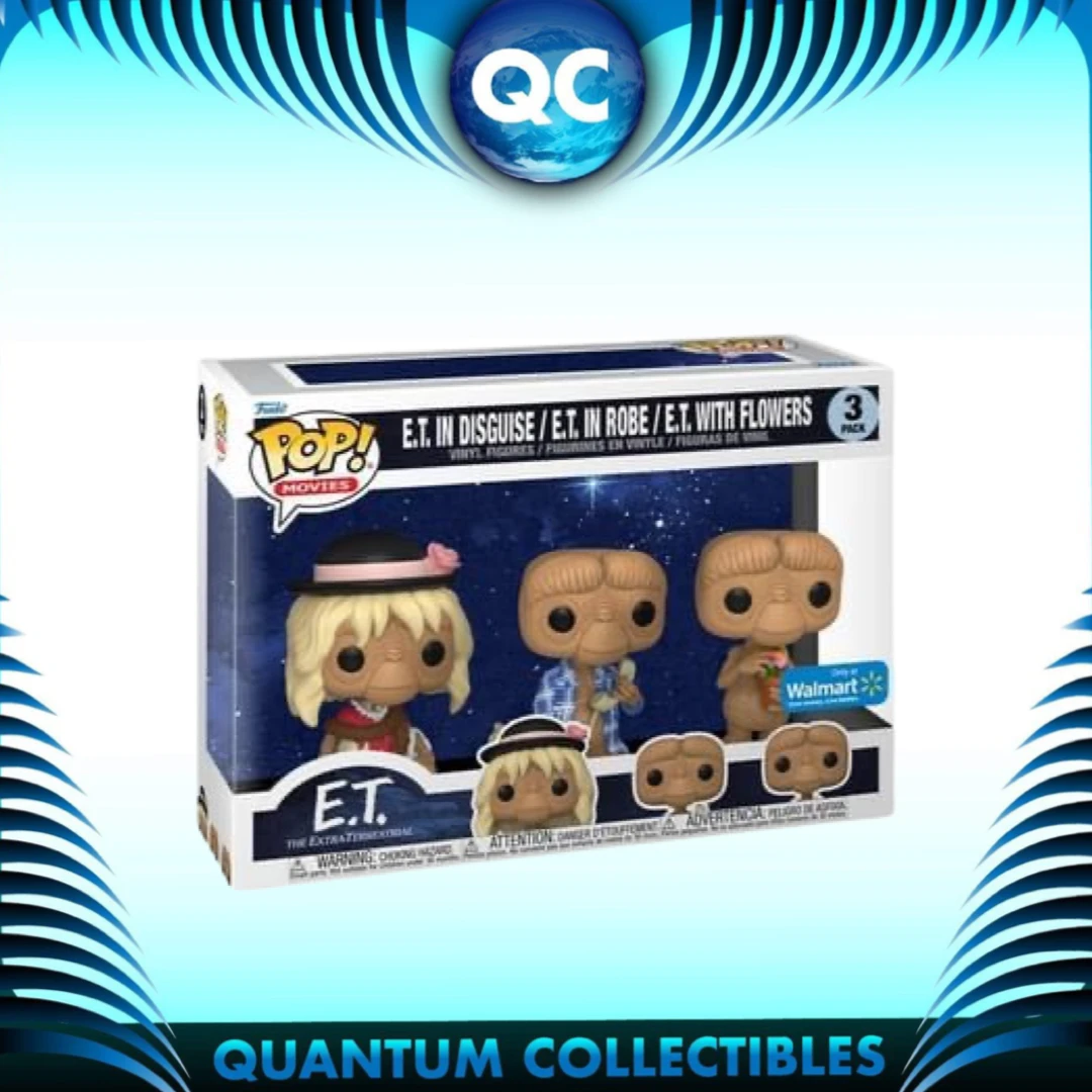 Quantum Collectibles Funko Pop! ET Faces Of ET Walmart Exclusive 3 Pack Preorder Funko Pop! Vinyls 3 Quantum Collectibles Funko Pop! ET Faces Of ET Walmart Exclusive 3 Pack Preorder Funko Pop! Vinyls