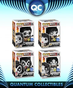 Quantum Collectibles Funko Pop! Kiss GITD Set Of 4 Funko Exclusive Preorder Funko Pop! Vinyls