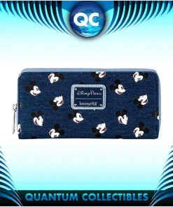 Quantum Collectibles Loungefly Disney Parks Mickey Mouse Denim AOP Wallet Preorder