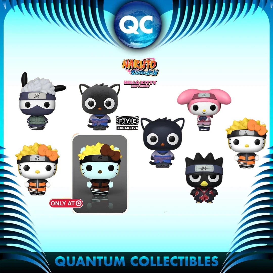 Quantum Collectibles Funko POP! Naruto X Hello Kitty Bundle Of 7 US Exclusive Preorder Funko Pop! Vinyls 3 Quantum Collectibles Funko POP! Naruto X Hello Kitty Bundle Of 7 US Exclusive Preorder Funko Pop! Vinyls