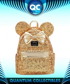 Quantum Collectibles Loungefly Gold Sequin Mini Backpack Exclusive Preorder
