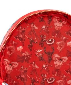 Quantum Collectibles Loungefly Marvel Avengers Comic AOP Mini Backpack Preorder