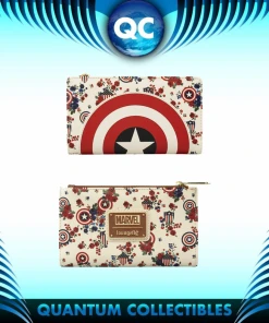 Quantum Collectibles Loungefly Marvel Captain America Floral Wallet Preorder