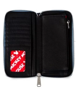 Quantum Collectibles Loungefly Disney Parks Mickey Mouse Denim AOP Wallet Preorder