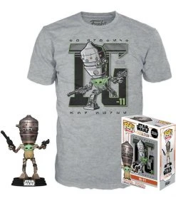 Quantum Collectibles Funko Pop! Star Wars The Mandalorian IG-11 With Child Pop And Tee Bundle GameStop Exclusive Preorder Funko Pop! Vinyls