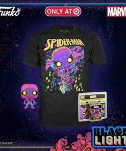 Quantum Collectibles Funko Pop! Blacklight Spider-Man Junior Tee With Pocket Pop Preorder Funko Pop! Vinyls