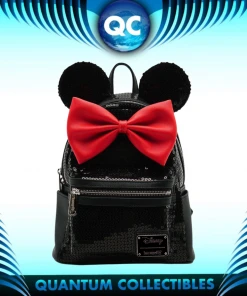 Quantum Collectibles Loungefly Minnie Black Sequin Mini Backpack Preorder
