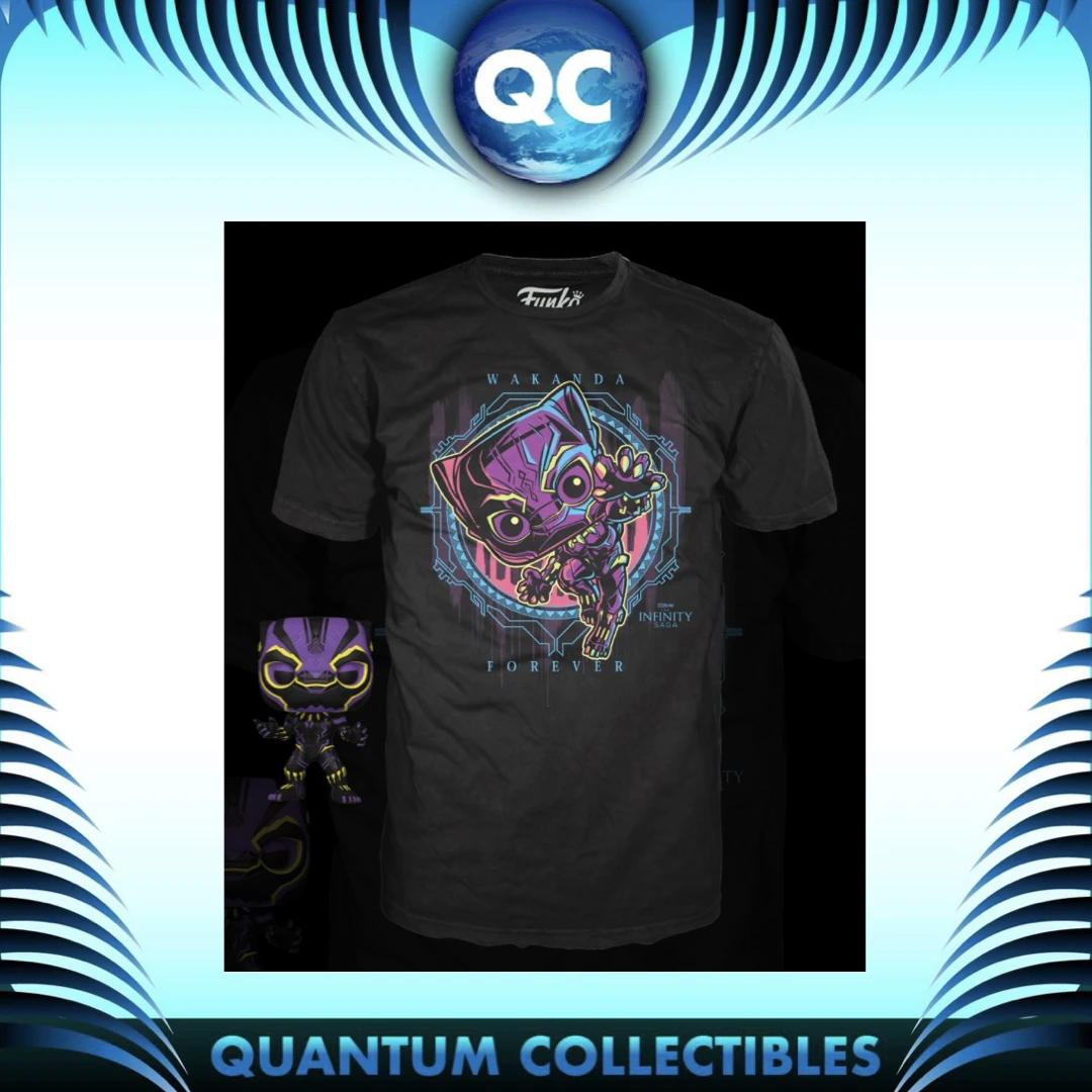 Quantum Collectibles USA Exclusive Stickered Pop Vinyls Funko POP Collectors Box: Black Panther (Blacklight) Pop & Tee (Target Exclusive) Preorder 3 Quantum Collectibles USA Exclusive Stickered Pop Vinyls Funko POP Collectors Box: Black Panther (Blacklight) Pop & Tee (Target Exclusive) Preorder