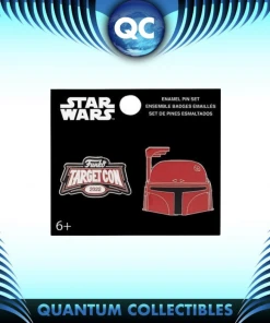 Quantum Collectibles Funko Pop! Star Wars Red Chrome Boba Fett Pin TargetCon Exclusive Preorder Funko Pop! Vinyls