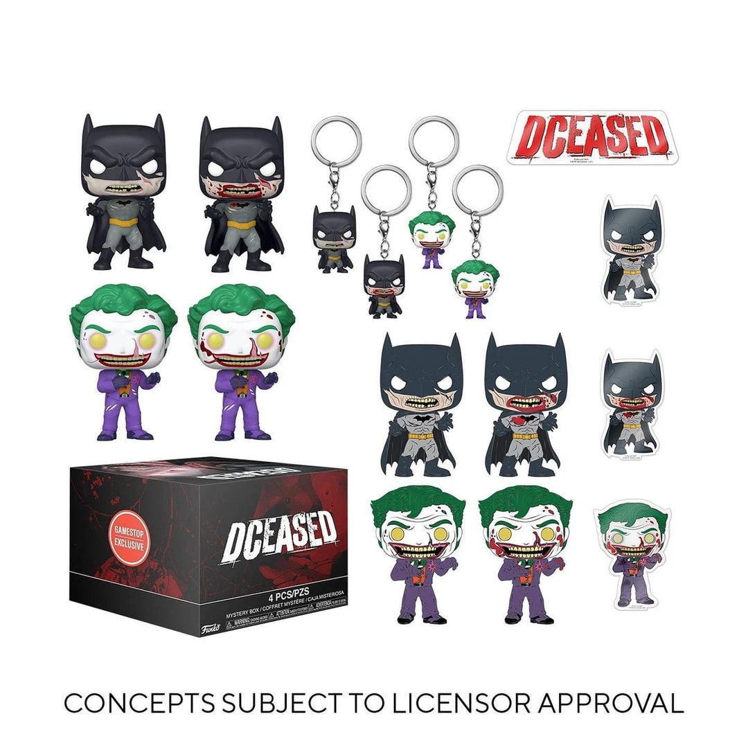 Quantum Collectibles Funko DC DCeased Mystery Box 1 POP! Vinyl Figure, Pin, Keychain, And Decal (Assortment) GameStop Exclusive Preorder 4 Quantum Collectibles Funko DC DCeased Mystery Box 1 POP! Vinyl Figure, Pin, Keychain, And Decal (Assortment) GameStop Exclusive Preorder