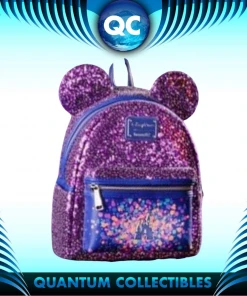 Quantum Collectibles Loungefly Disneyland Paris Sparkling Castle Sequin Mini Backpack Exclusive Preorder