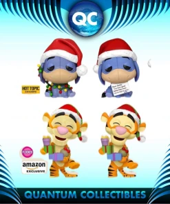 Quantum Collectibles Funko Pop! Disney Winnie The Pooh Christmas Bundle Including US Exclusives Preorder Funko Pop! Vinyls