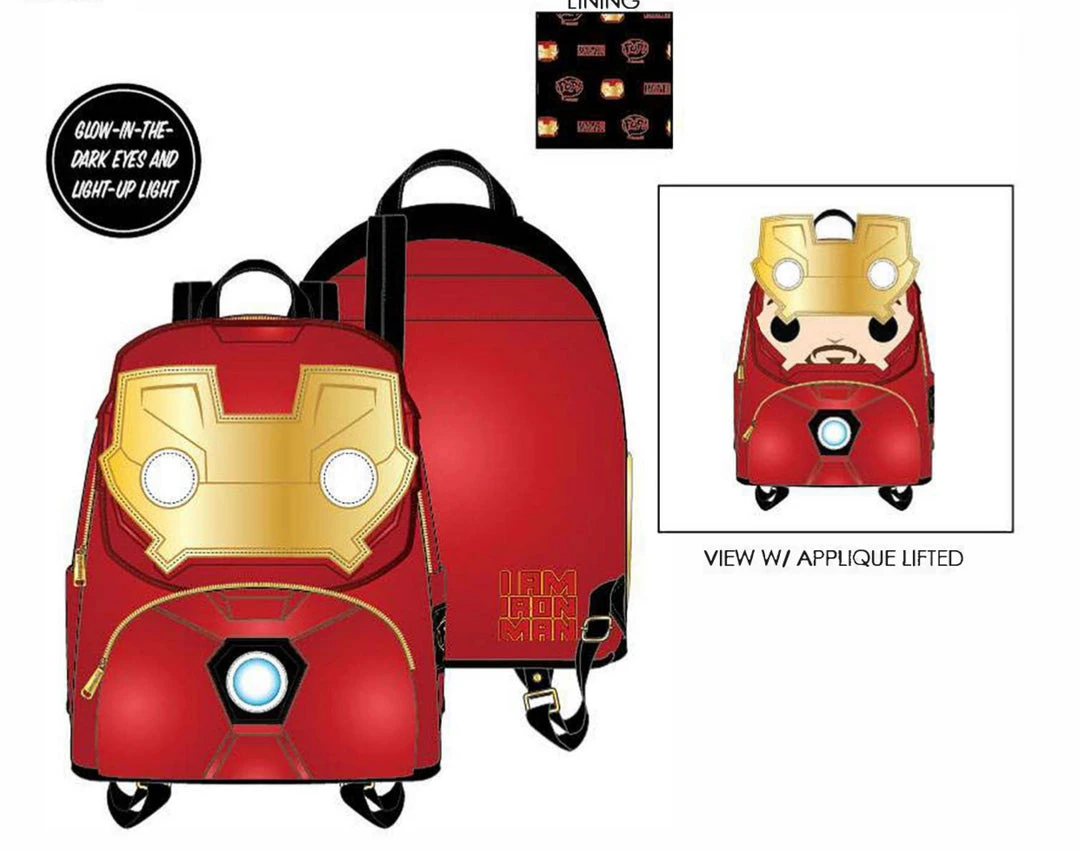 Quantum Collectibles Loungefly Marvel Iron Man Light-Up Mini Backpack Pre-Order 3 Quantum Collectibles Loungefly Marvel Iron Man Light-Up Mini Backpack Pre-Order