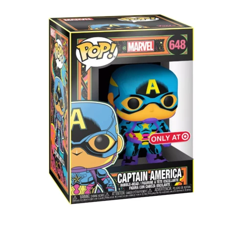 Quantum Collectibles Funko Pop! Marvel Black Light Captain America Target Exclusive Funko Pop! Vinyls 3 Quantum Collectibles Funko Pop! Marvel Black Light Captain America Target Exclusive Funko Pop! Vinyls